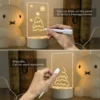 USB Rewritable Message Board Creative LED Note Board Night Light Warm Soft Light For Children Girlfriend Table Decor Night Lamp 3