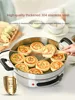 220V Stainless Steel Electric Crepe Maker Household Electric Frying Pancake Pan Deepened and Enlarged Multifunctional Baking Pot 3