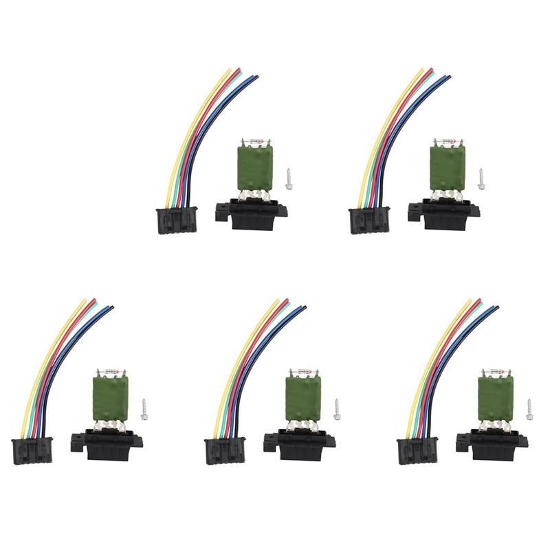 

5X Heater Motor Blower Fan Resistor With Wiring Repair Plug Harness For FIAT Opel Vauxhall Corsa 13248240 77364061