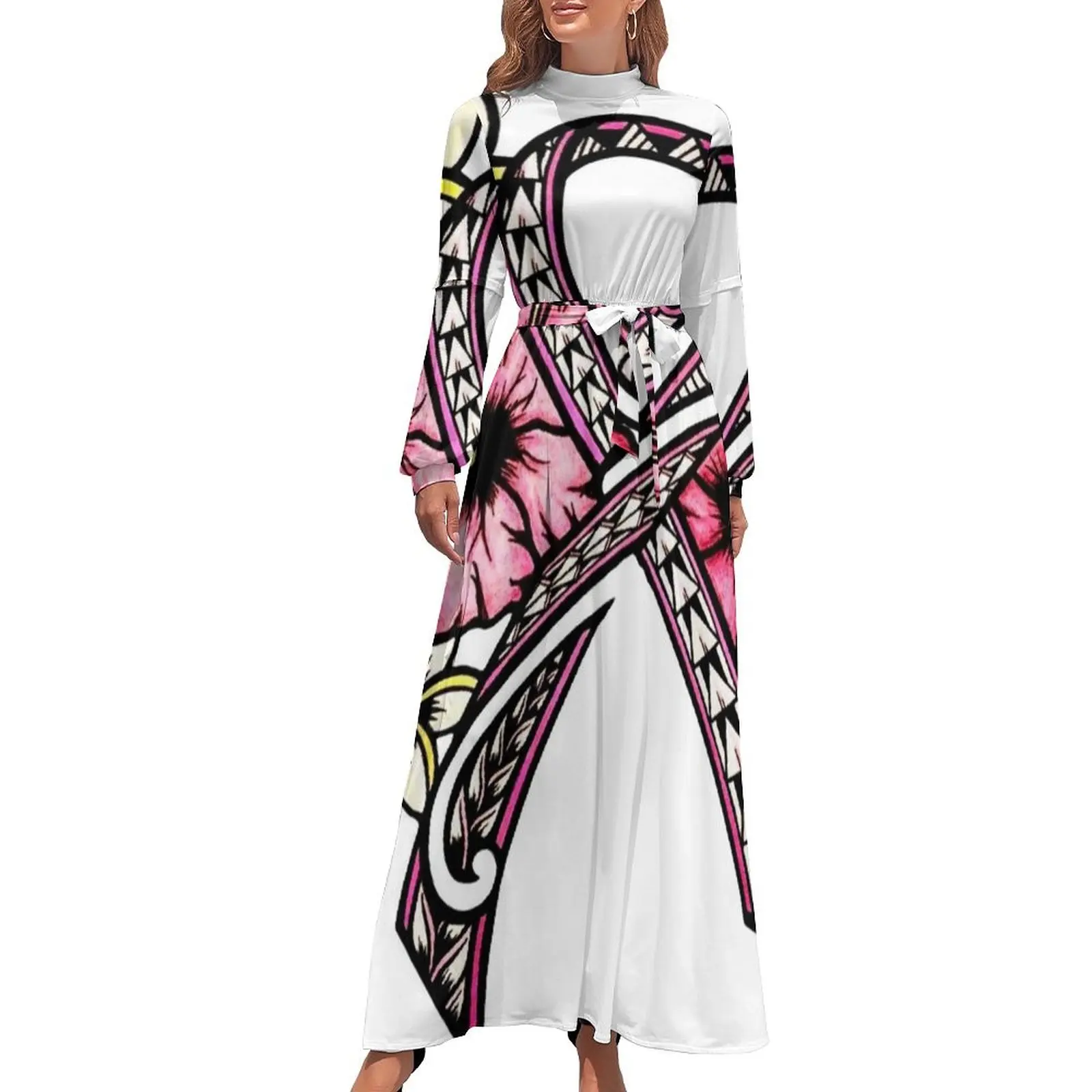 thumbnail image 1 of Vestido largo de concientización sobre el cáncer de mama Falda de verano ropa de mujer verano 2024, 1 of 5