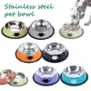 Anti-dumping Cat Bowl Steel Pet Bowl Non-slip Base Neck Spine Protection Easy-to-clean Dog Bowl Pet Feeding Tool 2