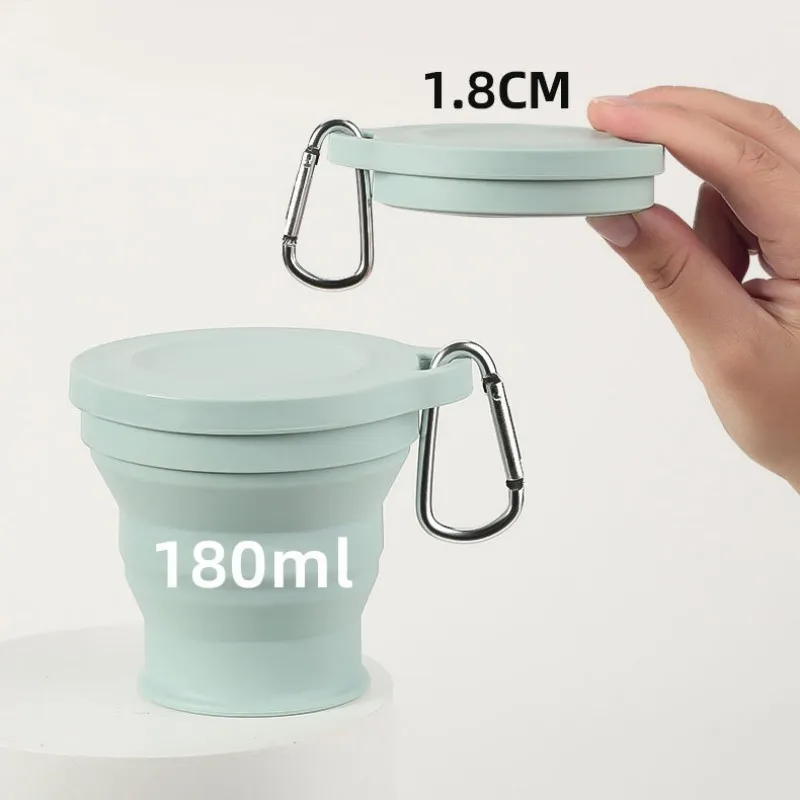 Folding Retractable Silicone Teacup 180ml for Tea Drinking