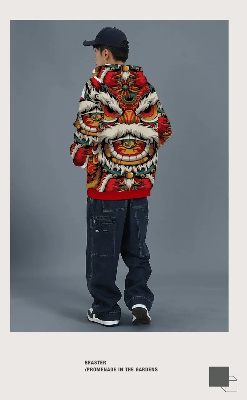 4XL Chinese Style 3d Print Vintage Pullover Hoodies Hiphop Long Sleeve Tops Clothes For Men Women 2022 New Harajuku Chic