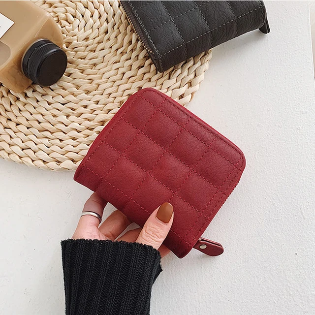 Luxury Brand Women's Small Wallet Female Card Holder Short Wallets with  Coin Purse for Woman Ladies PU Leather Hasp Mini Clutch - AliExpress