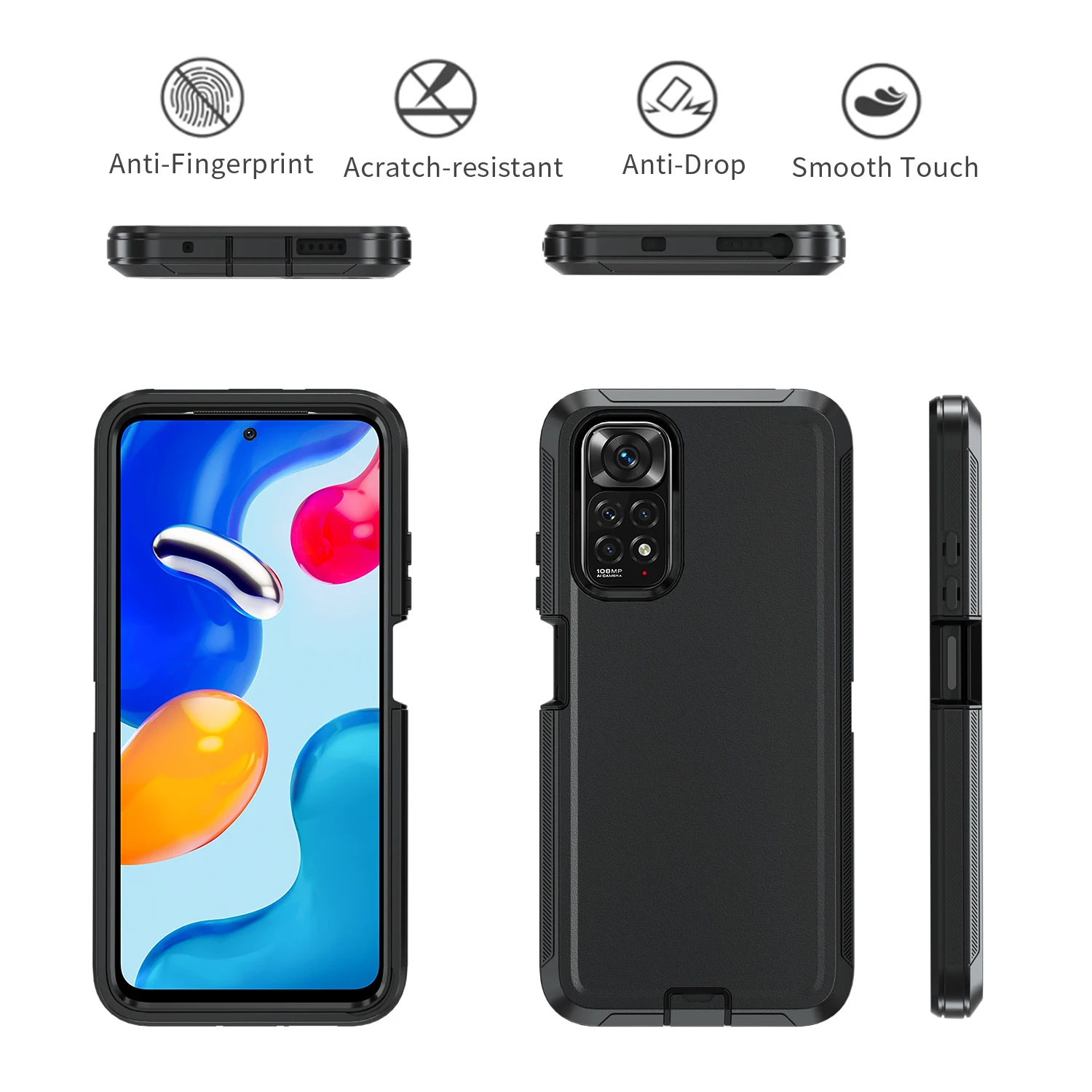 Armor Shockproof Defender Phone Case - Rugged Hard PC+TPU Anti-Fall Cover