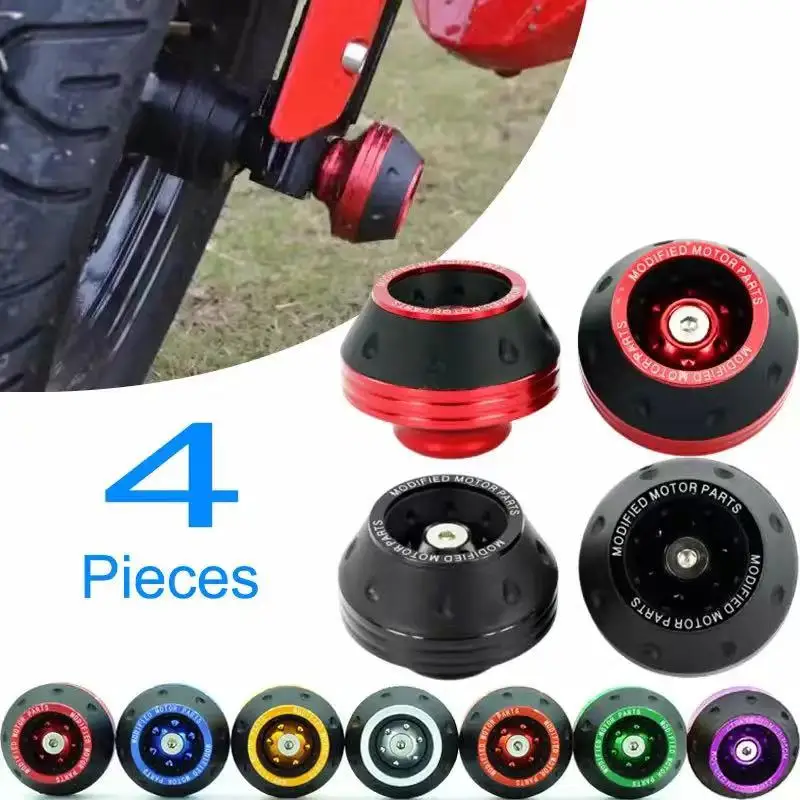 motorcycle crash protectors Universal Motorcycle Wheel Protection Crash Pad Motorbike Alloy Motocross Falling Front Fork Slider Cups