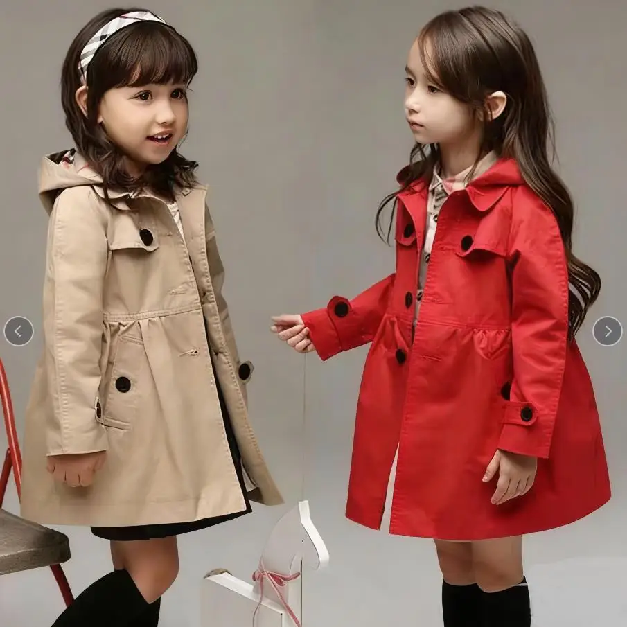 Children's Outerwear 2026 Girls' Korean Version Spring and Autumn Cardigan Fashion Hooded Windbreaker Jacket