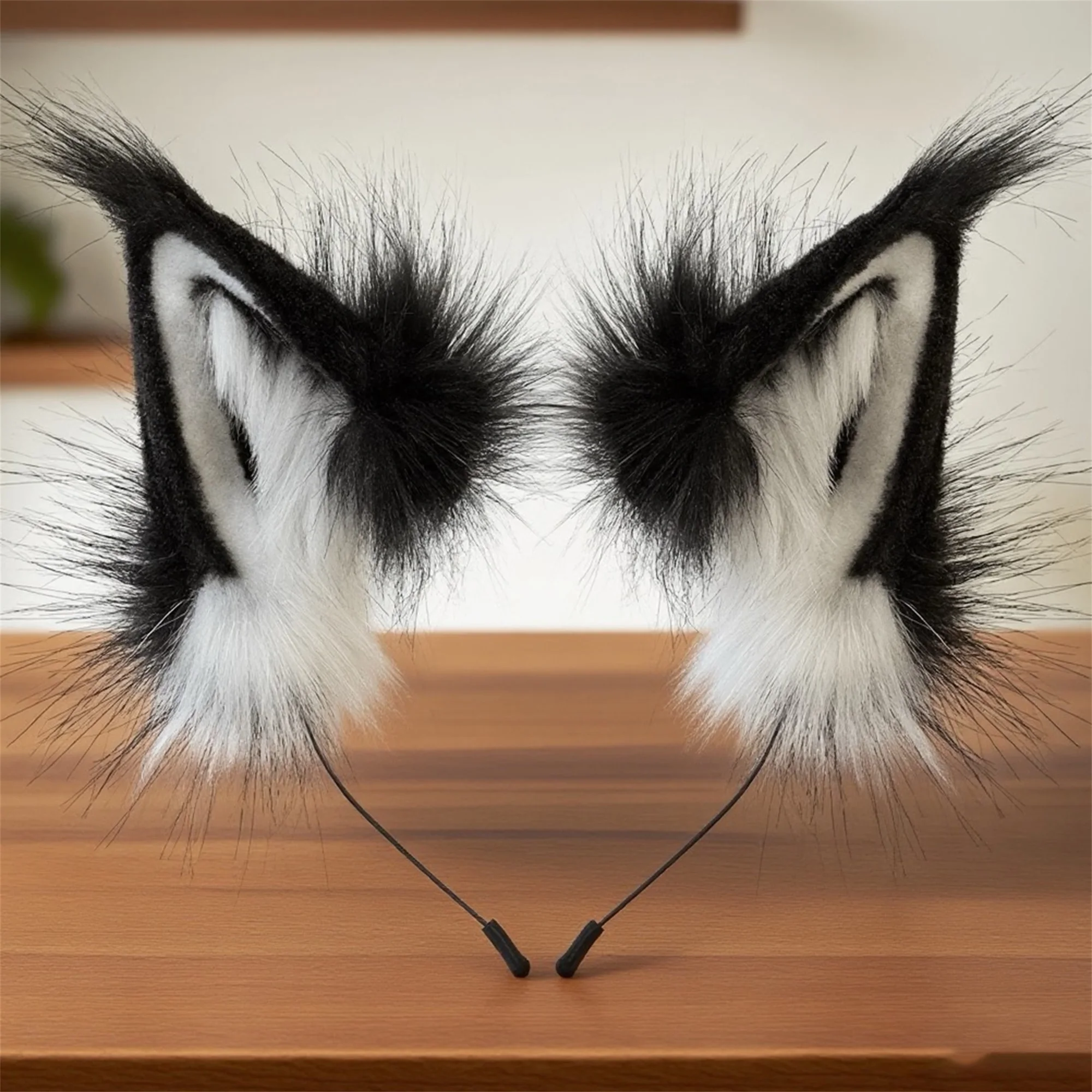 Cute Cat Ear Hair Band Faux Fur Animal Headband for Cosplay & Halloween