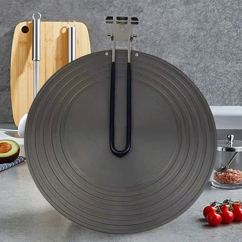 24cm Gas Stove Heat Plate Heat Diffuser Plate With Foldable Handle Fast Heat 4mm Kitchen Appliance Induction Cooker Parts