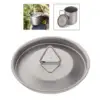Ultralight Titanium Alloy Mug Lid Camping Water Cup Cover Foldable Handle 3