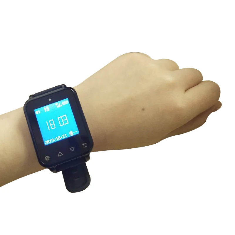 New Arrive Wireless Queue Calling System Waiter Waterproof Wrist Watch Pager for Restaurant