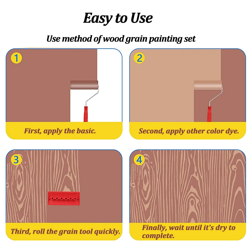 2Pcs Rubber Roller Brush Painting Tool for Home Decoration DIY Wall Art