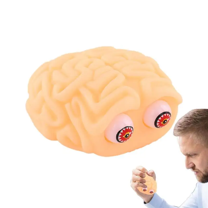 

Squeeze Sensory Toys Brain Shape Toy With Popping Eyes Reusable Eye Popping Hand Fidget Sensory Toy Soft Sensory Fidget Toys For