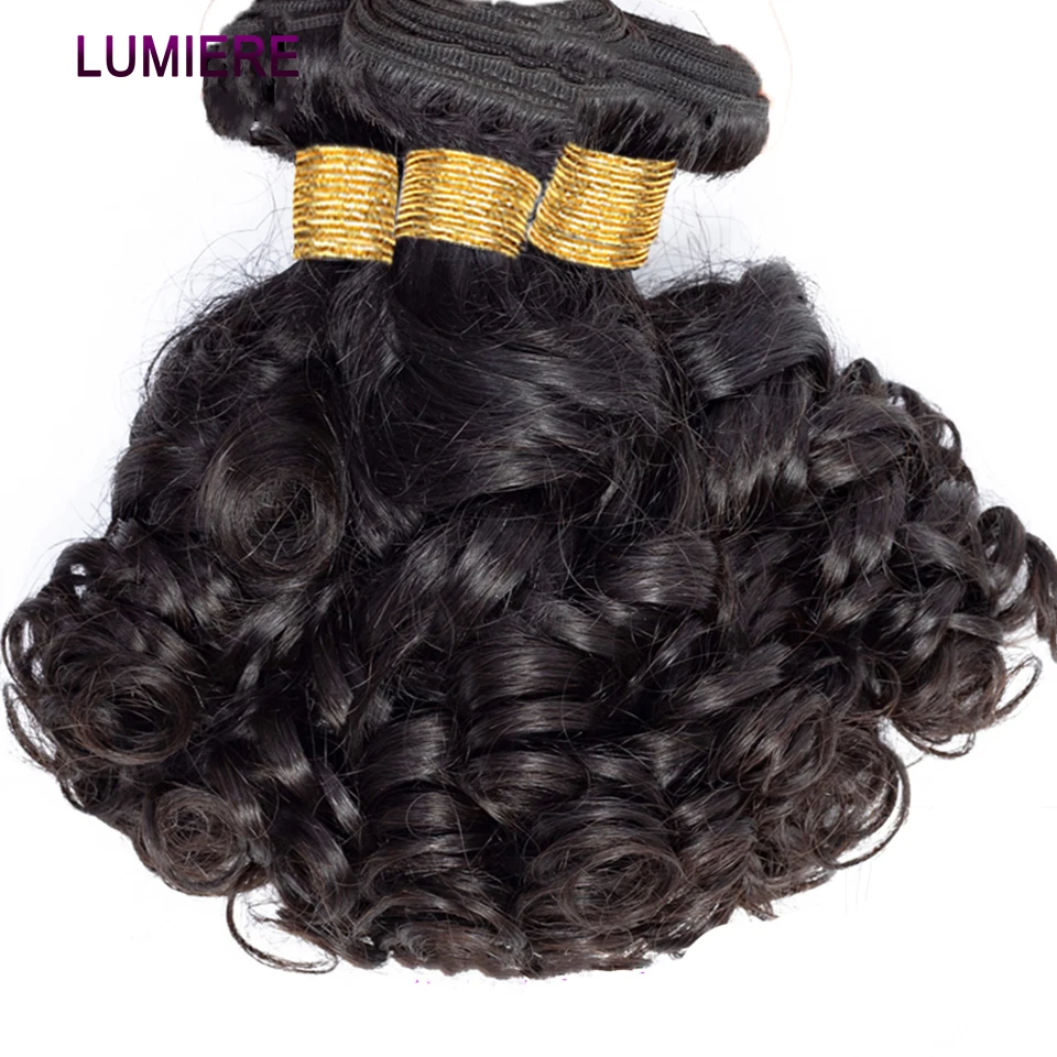 Lumiere 8-30 inch Short Rose Curly Funmi Human Hair Bundles Bouncy