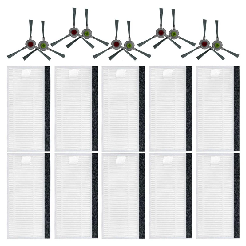 

Детали, аксессуары для AIRROBO P20, аксессуары для робота, 10 боковых щеток, 10 фильтров НЕРА