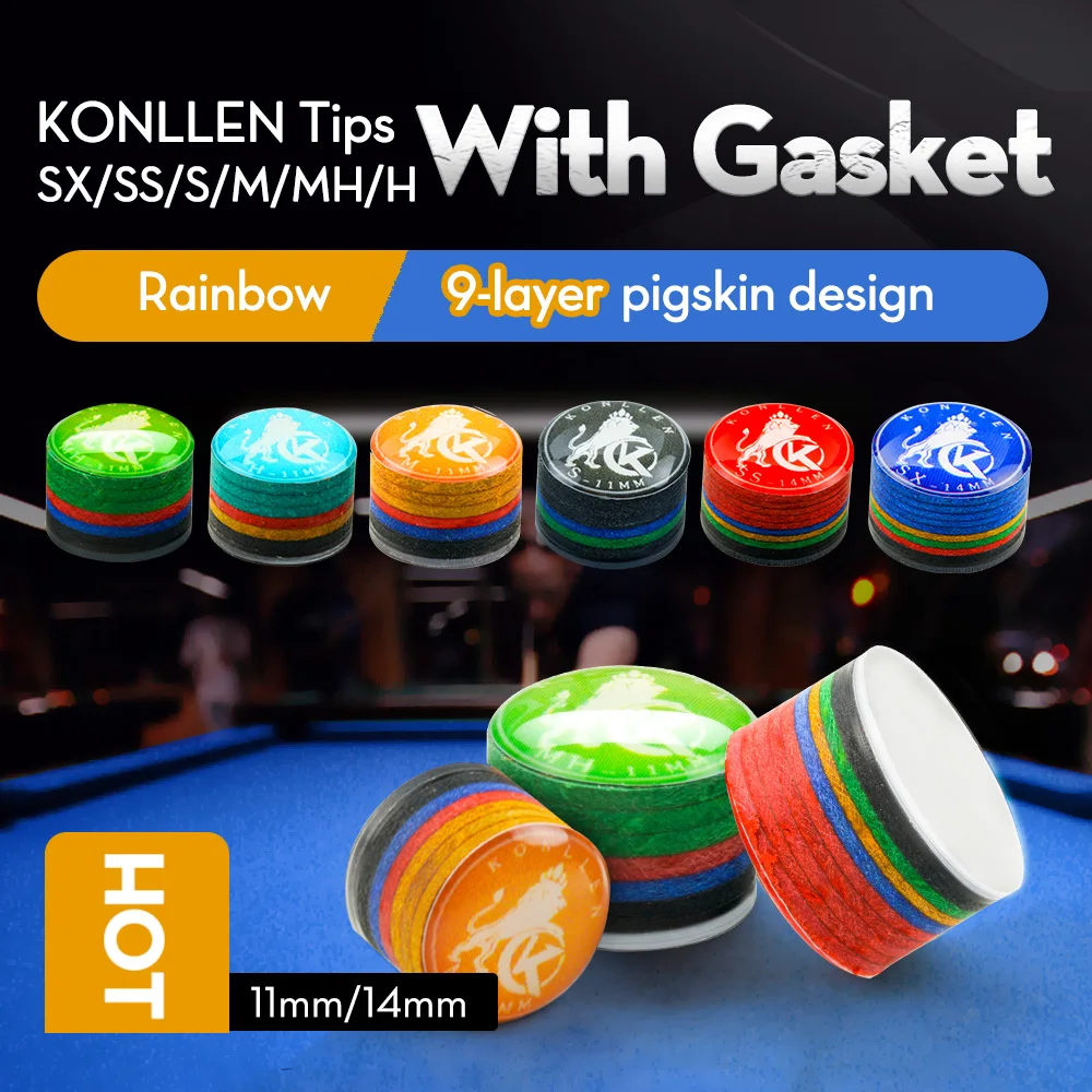 KONLLEN Pink Cactus Billard Queue-Spitzen - 11mm/14mm Japan Qualität