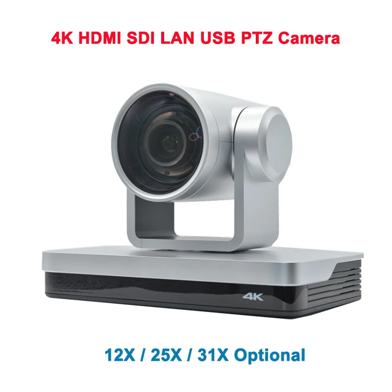4K60Fps 12X / 25X / 31X Zoom Live Streaming PTZ POE Camera with HDMI ...