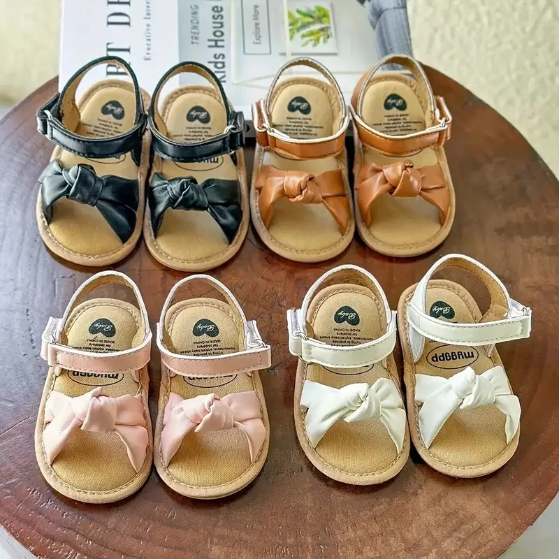 Fashionable and Cute Butterfly Bow Breathable Open Toe Sandals Suitable For Baby Girls Lightweight and Non Slip Sandals Summer