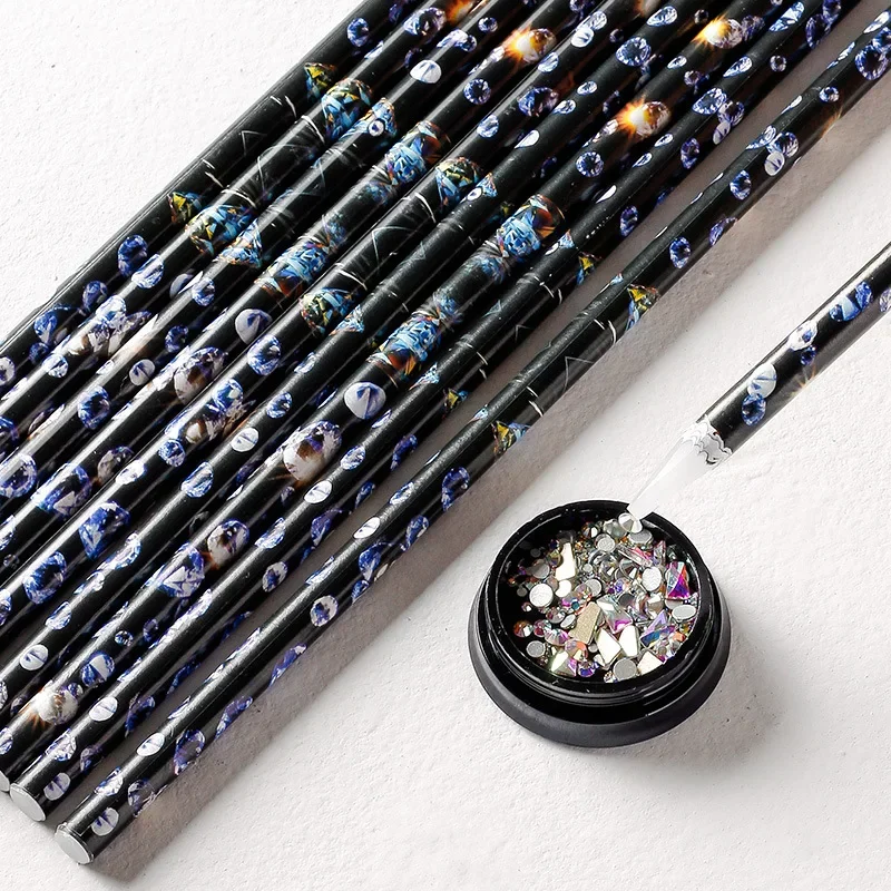 Nail Dotting Pen Picking Rhinestones Gems Drill Crystal Wax Pencil Diamond Picker Nail Art Decoration Tool Art Tools Nail Art Tools Nail Art Pen Nail Art Picking Tools Rhinestone Picker Pen Rhinestone Picking Tool