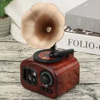 Music Box Retro Phonograph Home Decoration Holiday Gifts Ornament Creative Classical Vintage Art Crafts Table Desk Decoration 1