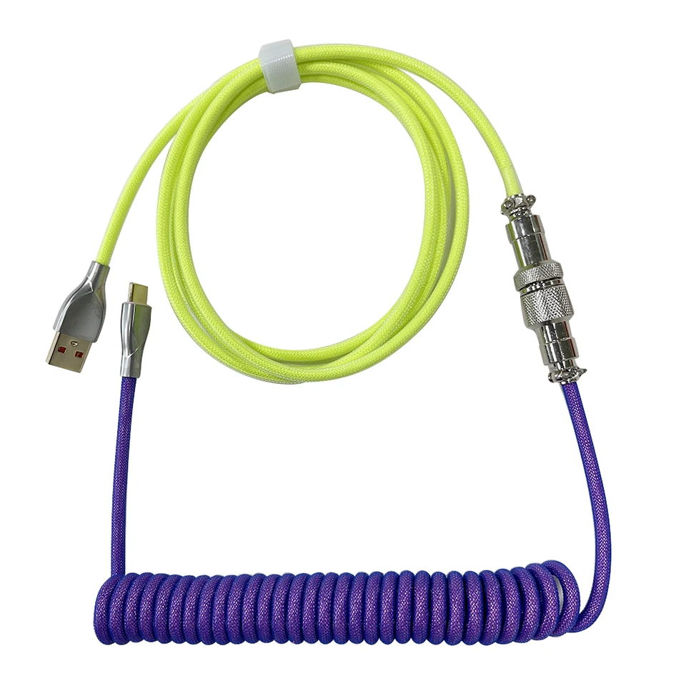 Type C USB Mechanical Keyboard Coiled Cable