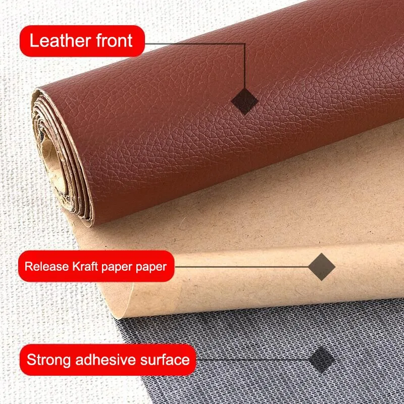 Self Adhesive Leather for Sofa Repair Patch Furniture Table Chair Sticker Seat Bag Shoe Bed Fix Mend PU Artificial Leather Skin leather repair tape leather repair sticker leather patch leather repair leather repair patch leather repair material self adhesive leather sticker