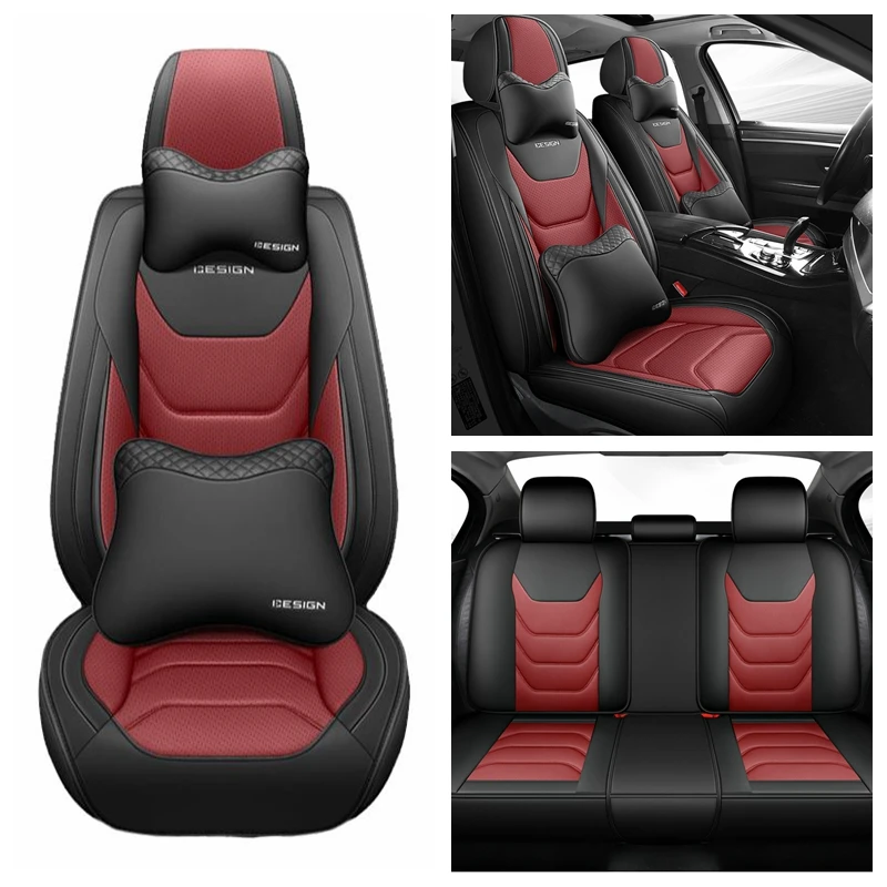 Front+Rear Car Seat Cover Full Set for Fiat 500 500L 500X Bravo Doblo Fiorino Fullback Idea Palio-Weekend Perla Punto Qubo Siena