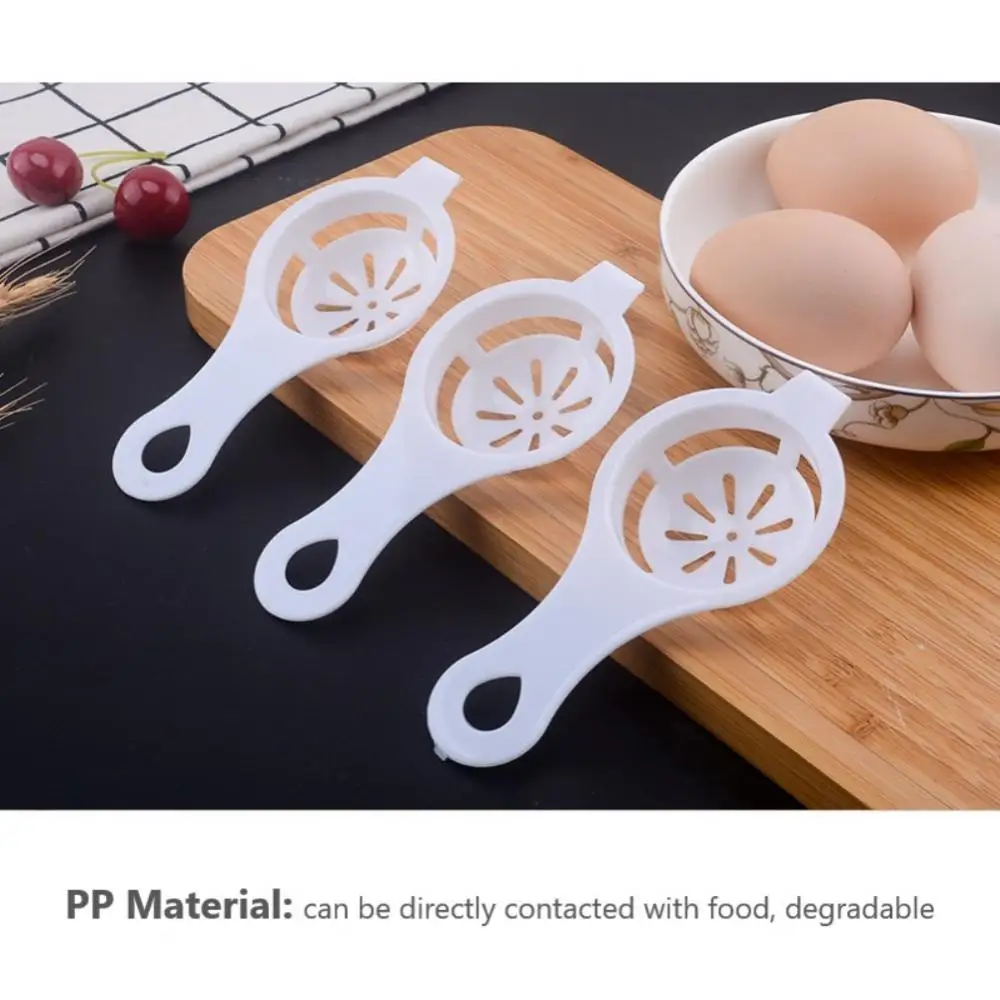 Egg Yolk Separator Egg Divider White Plastic Convenient Household Eggs Tool Filter Cooking Baking Tool Kitchen Accessories egg separator