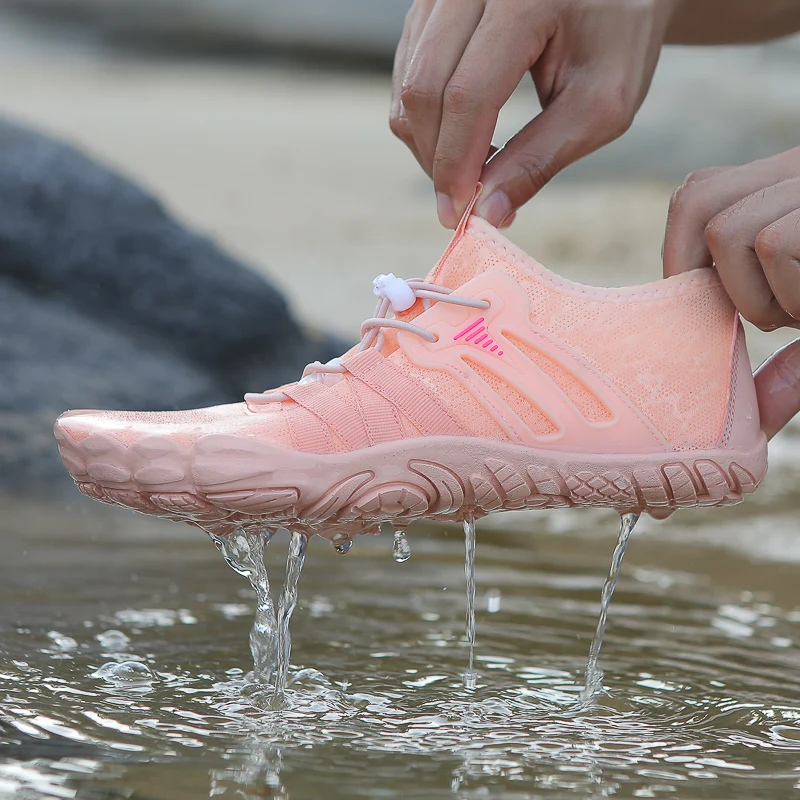 Water Shoes Women Men Five Fingers Outdoor Non-slip Upstream Wading Swimming Barefoot Aqua Shoes Solid Color Sneakers Unisex New