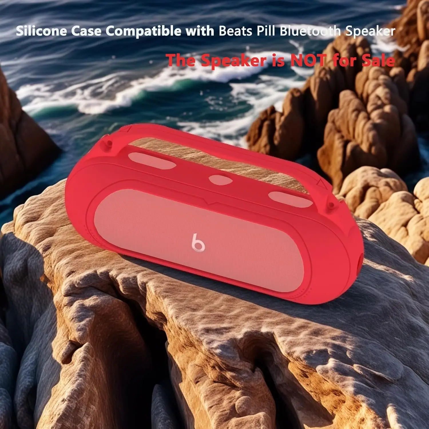 Silicone Protective Cover Case and Shoulder Strap for Beats Pill 2024 Wireless Bluetooth Speaker(Case Only)