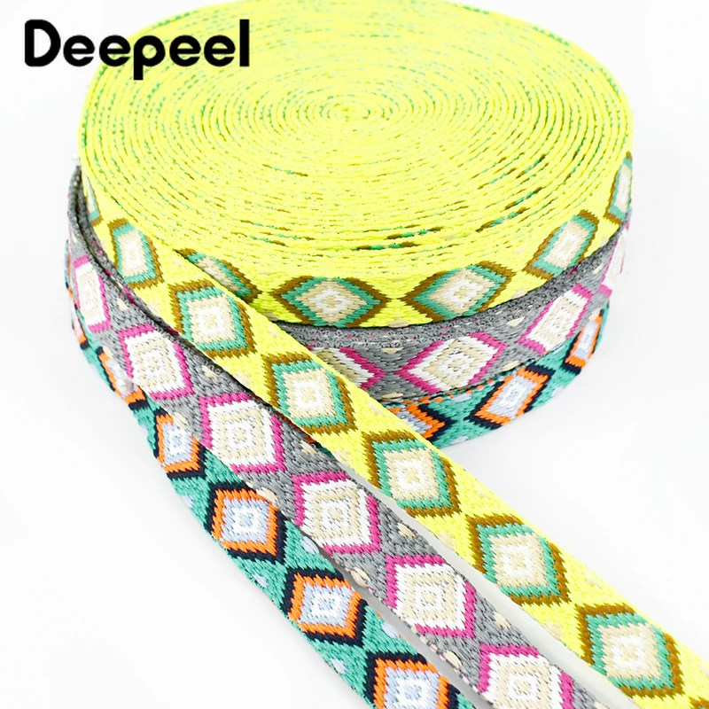 5Meters 15mm Ethnic Ribbon Jacquard Webbing Bag Strap Pet Collar Shoes Hats Decorative Band Clothing DIY Sewing Craft Accessory