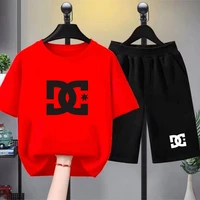 Vêtements de marque pour enfants, T-shirt à manches courtes + short, vêtements d'été cool pour garçons et filles, ensemble décontracté de sport à la mode pour enfants de 3 à 12 ans 1