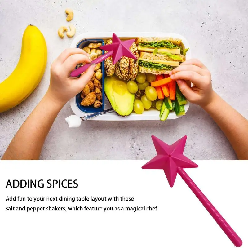 spice shaker set portable salt pepper shakers refillable magical star wand spice dispenser seasoning shaker set kitchen & dining BBQ supplies