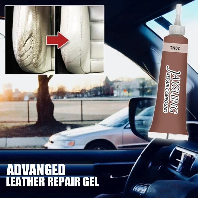 Car Leather Filler Repair Cream Vinyl Repair Filler Scratch Restoration Cracks Rips Liquid Skin Cleaner Car Accseeories leather repair gel
