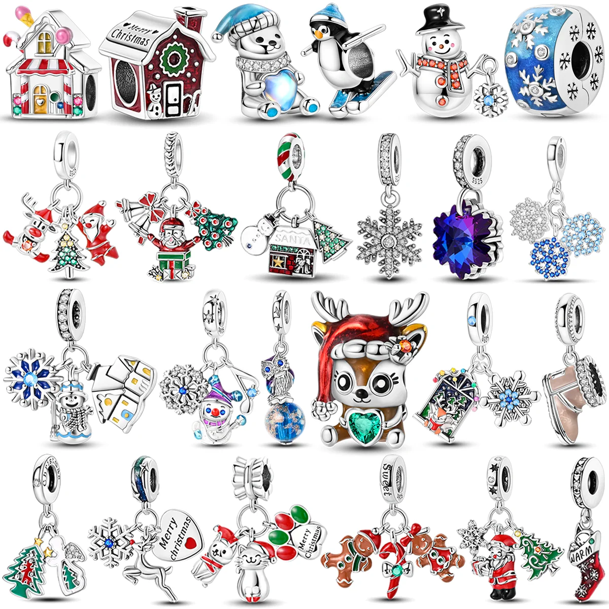 Christmas Tree Charms – Authentic 925 Sterling Silver With Cubic Zirconia, Fits Pandora & Other Charm Bracelets | Holiday Gift Bead - View #5