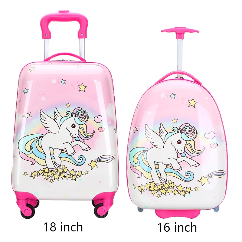kids travel suitcase on wheels Cartoon rolling luggage Cute boy girls carry on cabin suitcase trolley luggage bag child gift spinner luggage