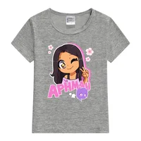 Aphmau T-shirt Kawaii Princess girl T shirt Print Children's Clothing Cartoon Anime Boys Girls Shirt cat print Summer Tops tee 3