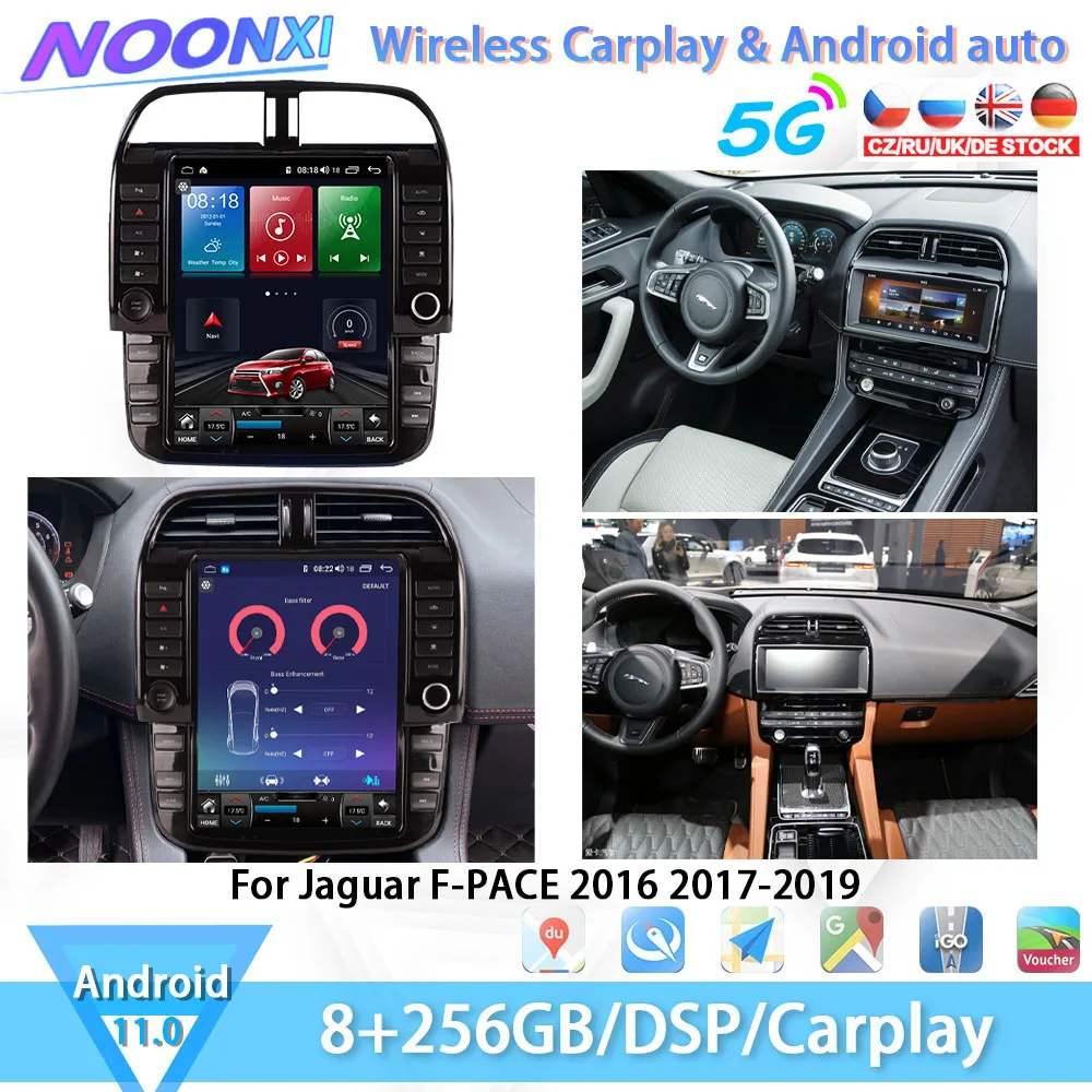 

6G+128G Android 11For Jaguar F-PACE 2016-2019 Car Radio Phone Stereo Bluetooth Multimedia Player GPS Navigation DVD Carplay 2DIN