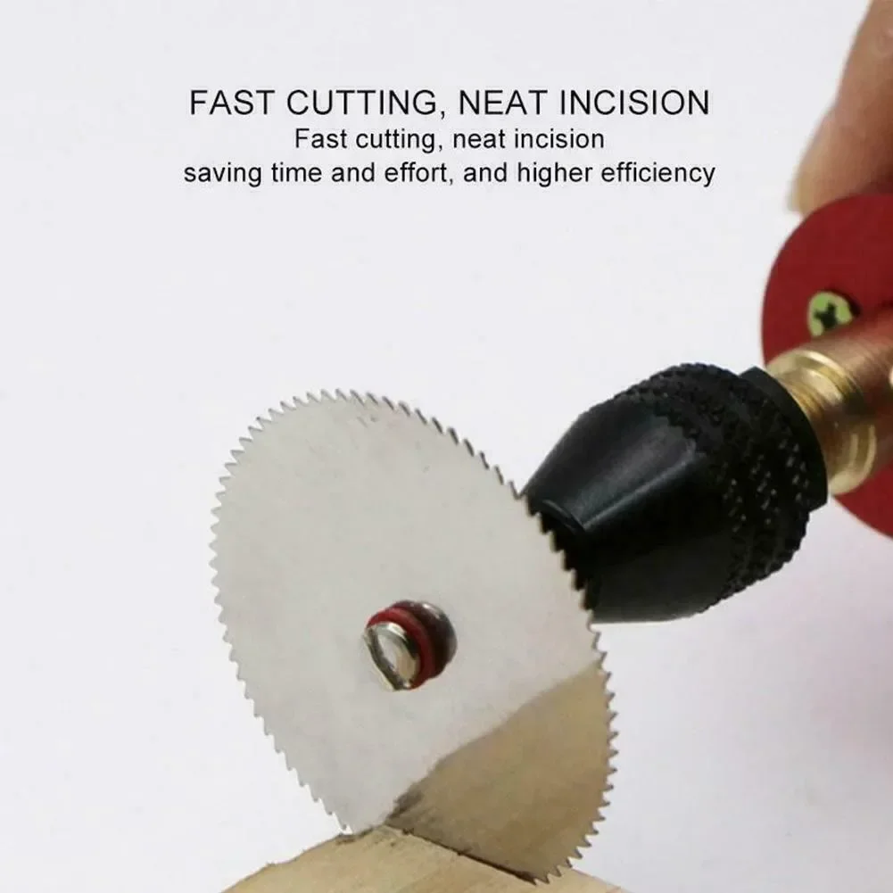 Woodworking Table Saw Diamond Cutting Blade 12pcs/Set Woodworking Plastic Saw Blade Stainless Steel Small Cutter Mini Carbon Steel Circular Saw Disc With Mandrel Power Tool