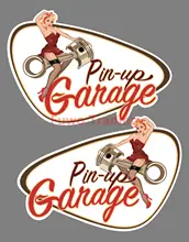 

Fuwo Trading Creative Customizable Set Li + Re Pin Up Garage Old School Sticker Bobber Cafe Racer Retro Sticker PVC Decal