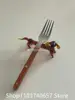 Cartoon Sausage Dog Glass Incense Seat with Holes Fragrant Insertion Plate Glass Sausage Fragrance Chopstick Holder Ornament 5