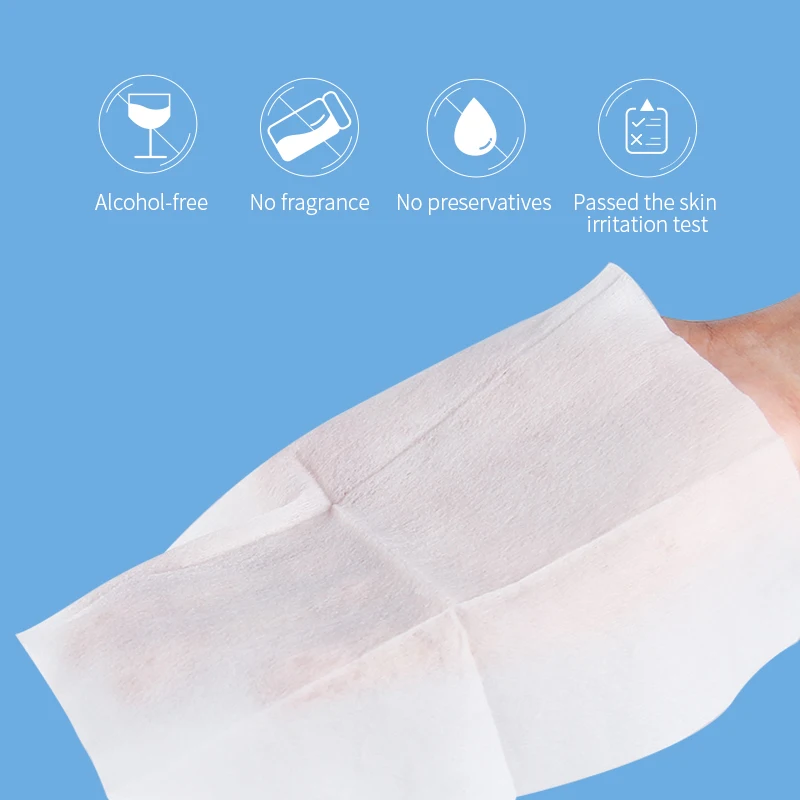 10 Pack Hypoallergenic Hand & Mouth Wipes, Alcohol-Free Thick Soft Wipes for Sensitive Skin,Gentle Cleaning Wipes
