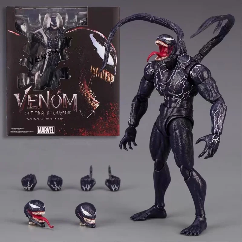 Marvel Comics Venom 2 Simbiotic Character Toy Magic Spider-Man Venom Movie Mobile Action Character Model Decorazione Desktop