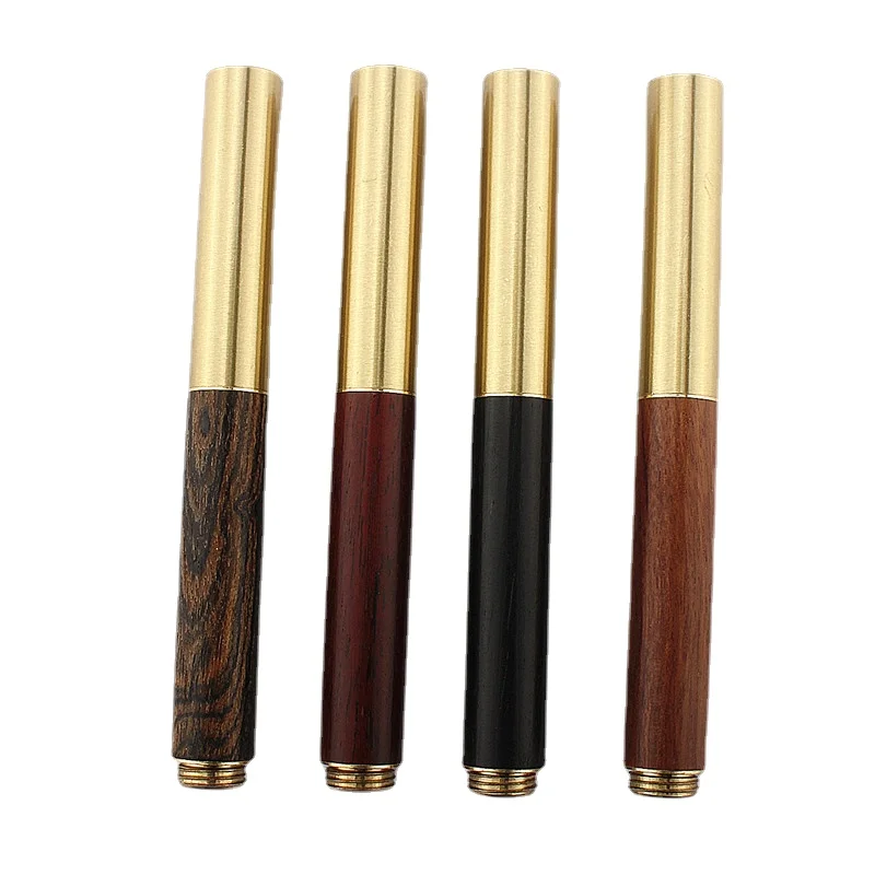 Mini Pocket Wood Fountain Pen Metal Business Office 0.6mm Portable Ink Supplies Pen School Supplies Writing Gift Stationery