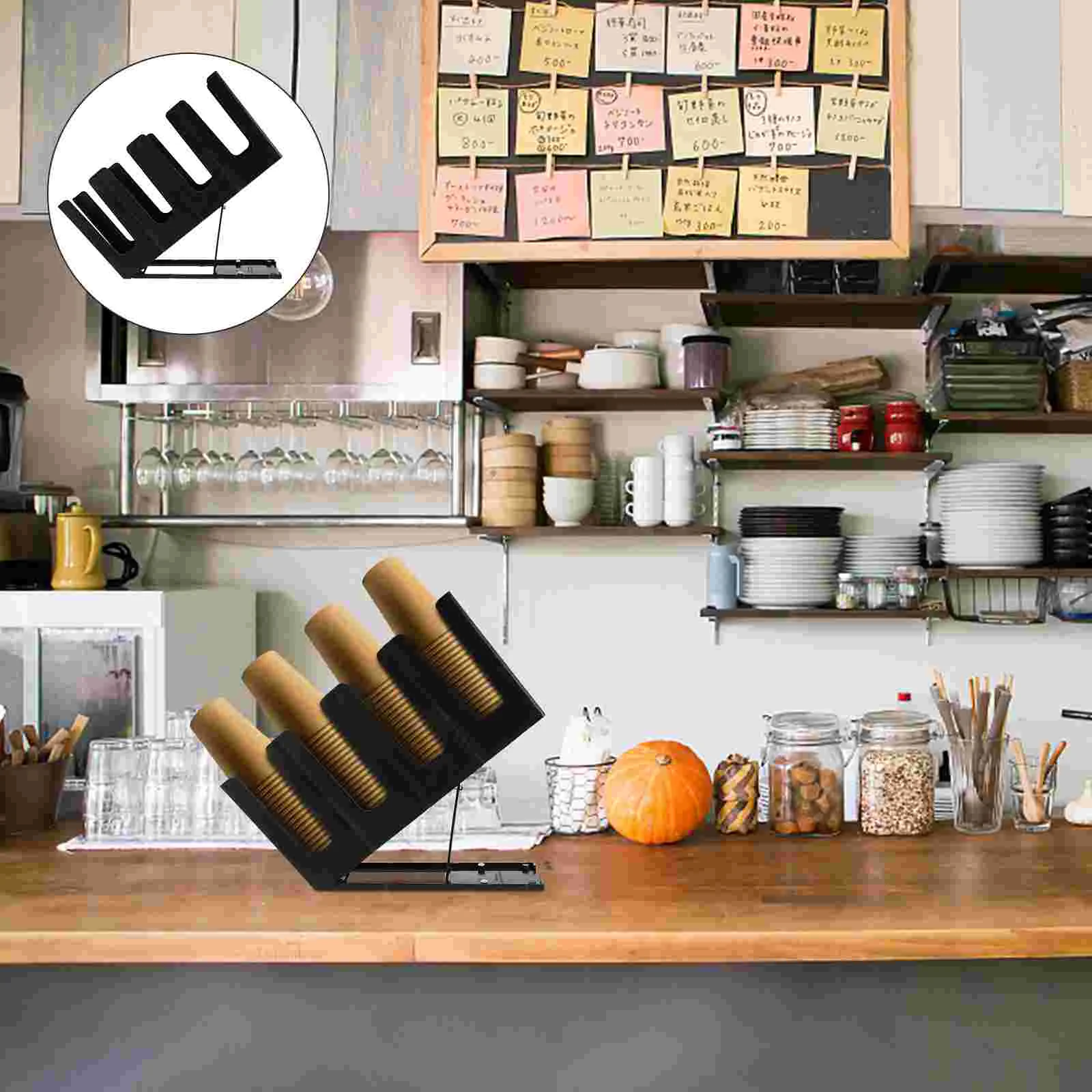 

four-grid cup holder Milk tea coffee shop cup holder Foldable Cup Holder Disposable Cup Storage Rack Plastic Paper Cup Stand