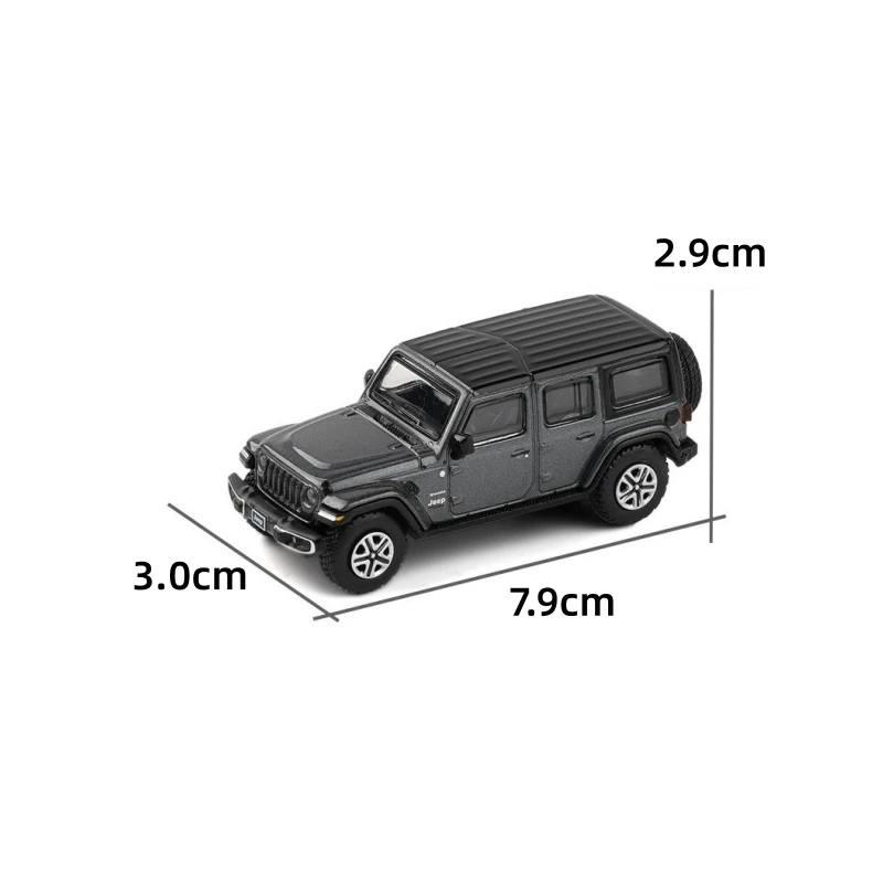 1:64 Jeep Wrangler Sahara Rubicon Miniature 1/64 JKM Toy Car Model SUV Sport Vehicle Free Wheels Diecast Metal Collection Gift 6