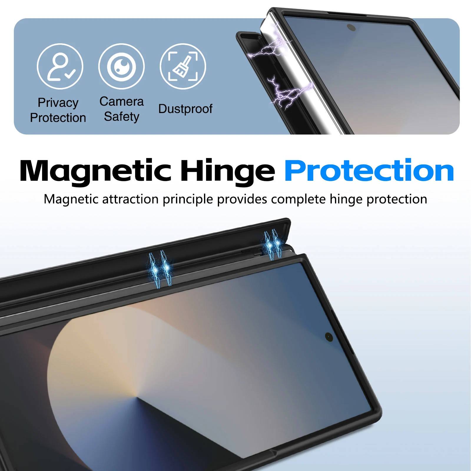 Premium Full Body Protection Folding Case with Stylus Pen and Tempered Glass