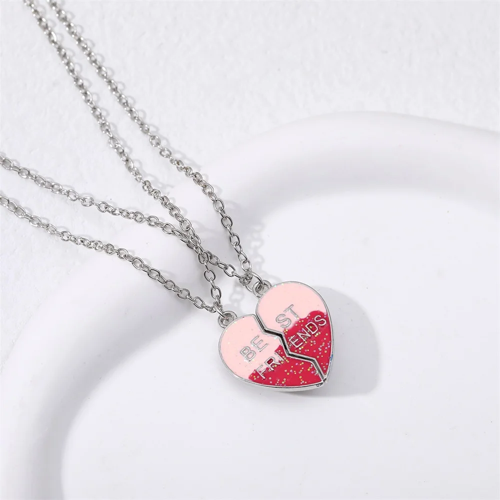 Matching Necklaces Half Heart Necklace Amazon Trendy Simple Heart Necklace  Sisters Pendant Friendship