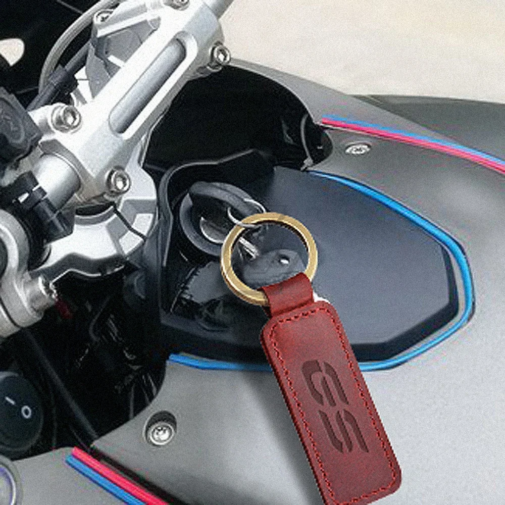GS F800GS F850GS R1200GS R1250GS G310GS G650GS R1300GS 용 오토바이 키 체인 소가죽 열쇠 고리