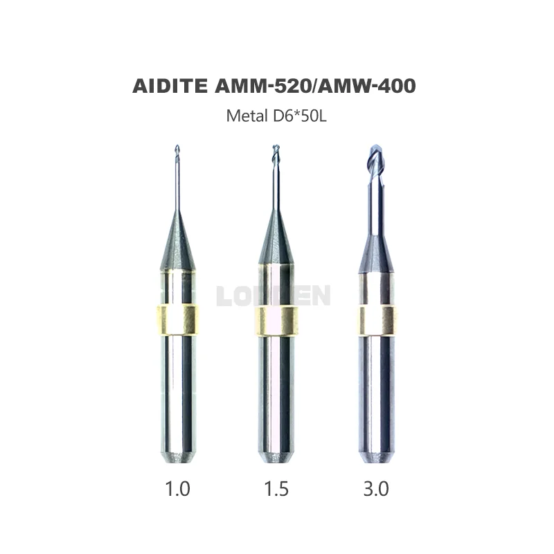 Aidite AMM-520 Fräsbohrer 6mm für PMMA Zirkonoxid D6 Dentallabormaterialien DCG/DC/DLC Schleifbohrer Diamantwerkzeuge – Detail 6